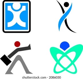 Human Shape Logo Design Elements. Check my portfolio for more of this series.