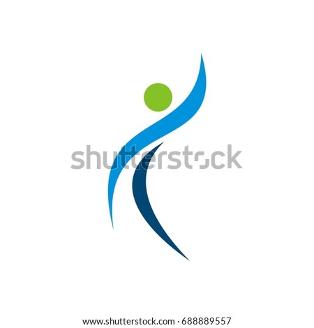 human shape logo template のベクター画像素材 ロイヤリティフリー