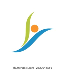 Modelo de logotipo de forma humana Design de ilustração