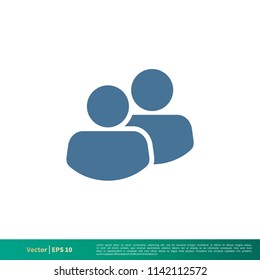 Human Shape, People, Crowd icon Vector Logo Template Illustration Design. Vector EPS 10.