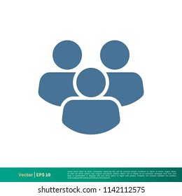 Human Shape, People, Crowd icon Vector Logo Template Illustration Design. Vector EPS 10.