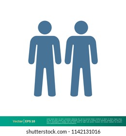 Human Shape, People, Crowd icon Vector Logo Template Illustration Design. Vector EPS 10.