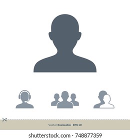 Human Shape Vector Logo Template. Profile, Teamwork, Operator, Friendship, Relationship Illustration Design. Vector EPS 10.