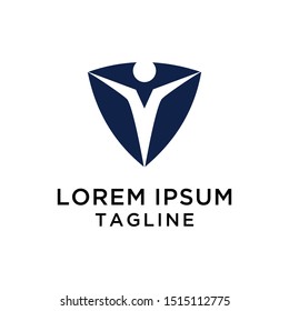 Human Shield Logo Design Template