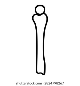 Human Shin Bone Tibia Line Art Icon