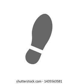 Human shoe footprint icon. Vector footwears.