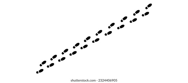 Human Shoe footprints icon white background design.