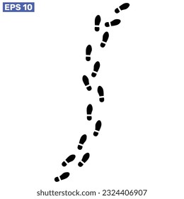 Human Shoe footprints icon white background design.