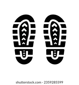 Human Shoe footprints icon white background design