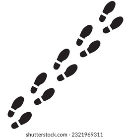 Human shoes footprints icon isolated on white background