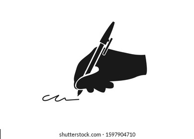 Human signature vector icon isolated