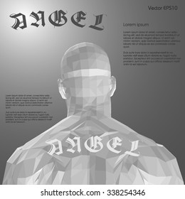 Human silhouette abstract template