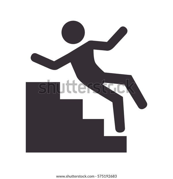 Human Silhouette Accident Icon Stock Vector (Royalty Free) 575192683 ...