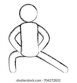 Human silhouette doing exercise