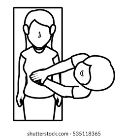 human silhouette doing resuscitation