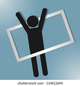 human silhouette in frame