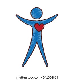 human silhouette health care vector illustration design