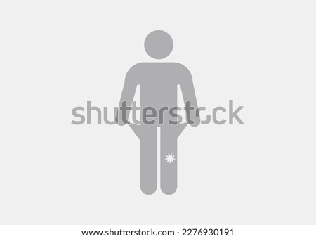 Human silhouette, an icon showing a poor man with empty pockets