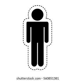 human silhouette isolated icon vector illustration design