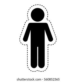 human silhouette isolated icon vector illustration design