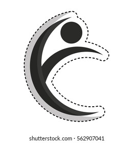 human silhouette isolated icon vector illustration design