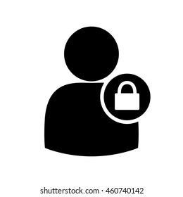 Human Silhouette With Lock