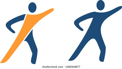 human silhouette in motion