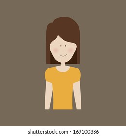 human silhouette over gray background vector illustration