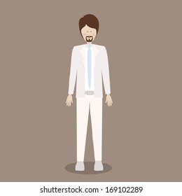 human silhouette over gray background vector illustration