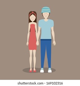 human silhouette over gray background vector illustration