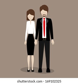 human silhouette over gray background vector illustration