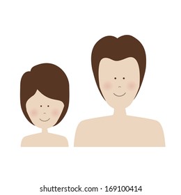 human silhouette over white background vector illustration