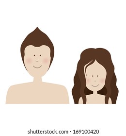 human silhouette over white background vector illustration