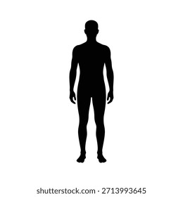 Human silhouette standing figure vector