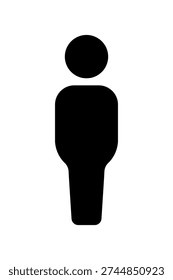 Human silhouette symbol flat icon vector illustration