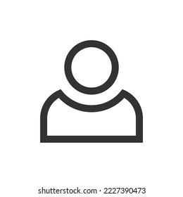 human simple icon in black color