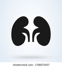 Human Simple kidneys icon symbol. Vector illustration