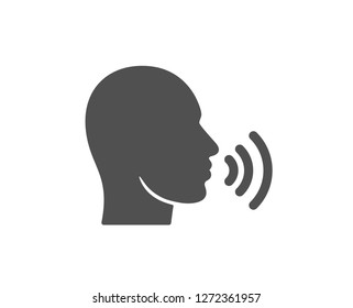 Human sing icon. Talk sign. Person speak symbol. Quality design element. Classic style icon. Vector