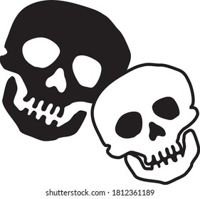 Human skeletal silhouette illustration (Halloween)