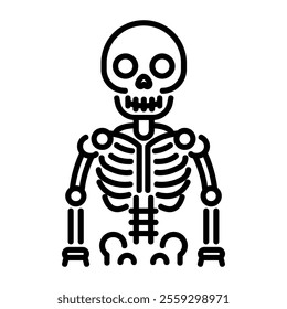 Human skeleton icon in line style 