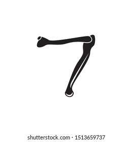 Human skeleton icon and symbol vector illustration
