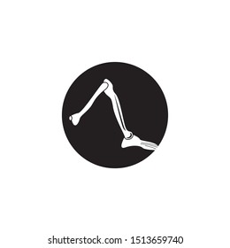 Human skeleton icon and symbol vector illustration