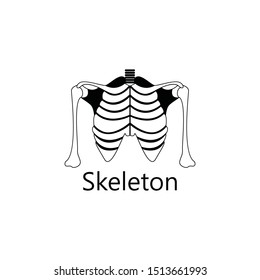 Human skeleton icon and symbol vector illustration