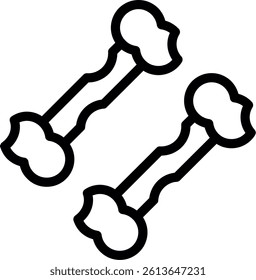 Human Skeleton Line Vector Icon Design