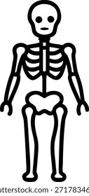 Esqueleto humano esqueleto-icono huesos médicos simplificados.