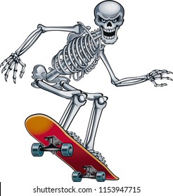 Human Skeleton Skateboarder