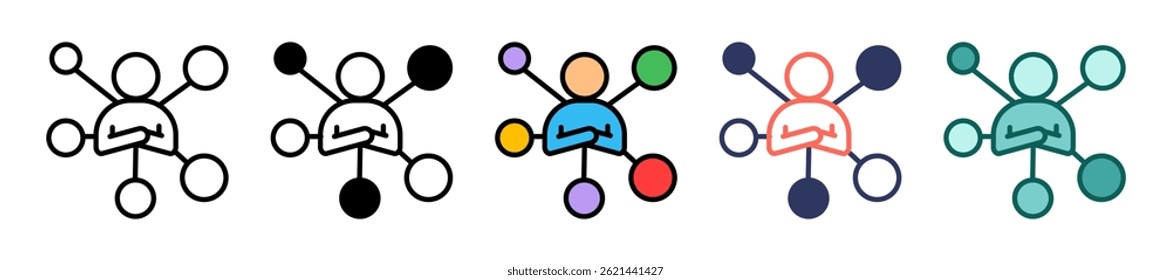 Ícone de habilidades humanas Ilustração de vetor múltiplo