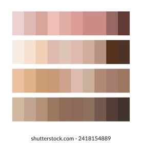 Tintes de color de la piel humana ajustados - Arte vectorial