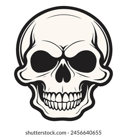 Human Skull art, icon, logo, vector silhouette