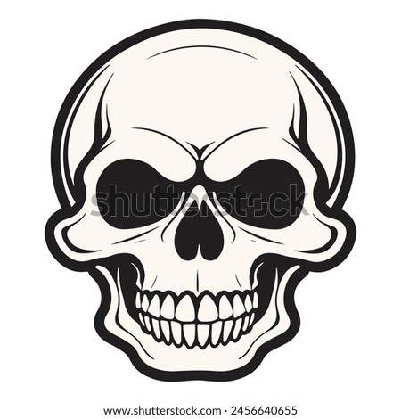 Human Skull art, icon, logo, vector silhouette